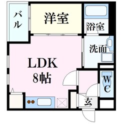 宇品三丁目駅 徒歩4分 2階の物件間取画像